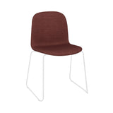 Visu Chair: Sled Base + Upholstered + White