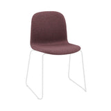 Visu Chair: Sled Base + Upholstered + White
