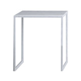 BK Side Table: White Carrara Marble + Square