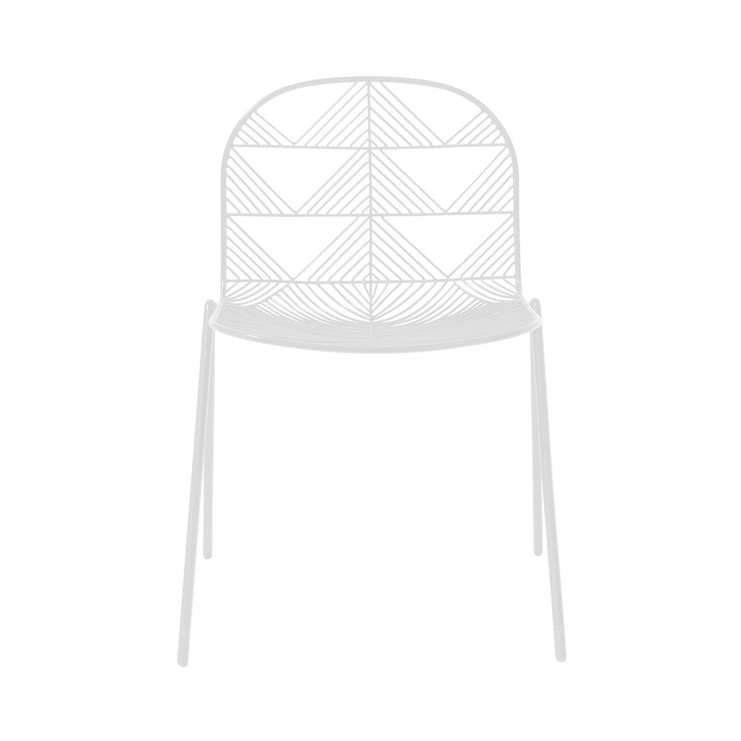 Betty Stacking Chair: White + Without Seat Pad