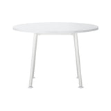 Landa Table: Round + Counter + White Laminate + White