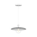 Shade Pendant: White + Canopy + With Bulb (3 W)