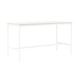 Base High Table: White Laminate + Plywood Edge + White