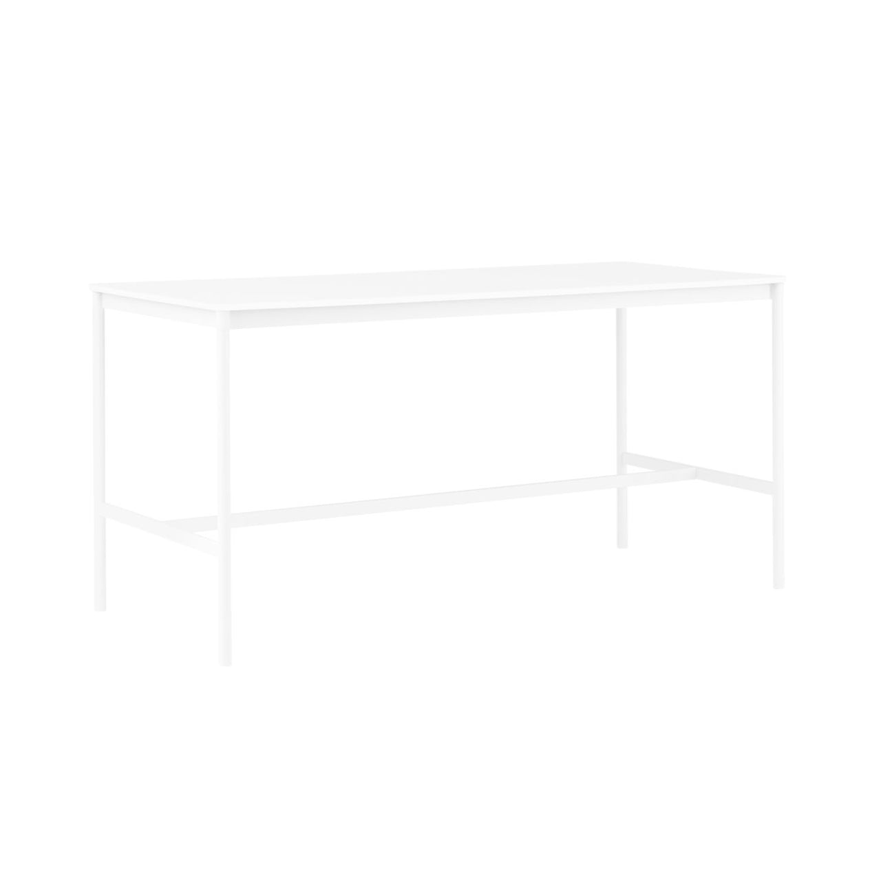 Base High Table: White Laminate + ABS Edge + White