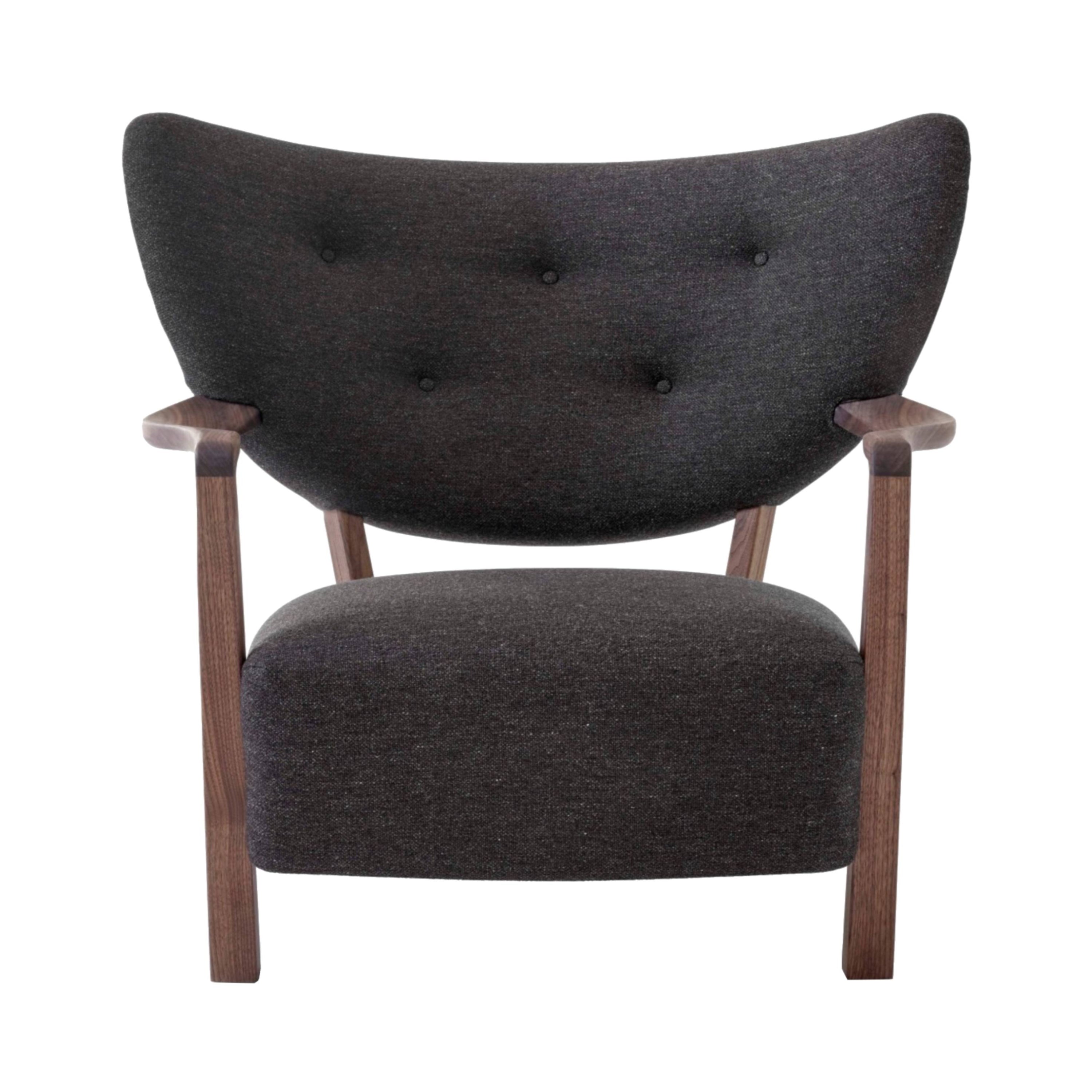 Wulff Lounge Chair ATD2: Walnut + Hallingdal 376