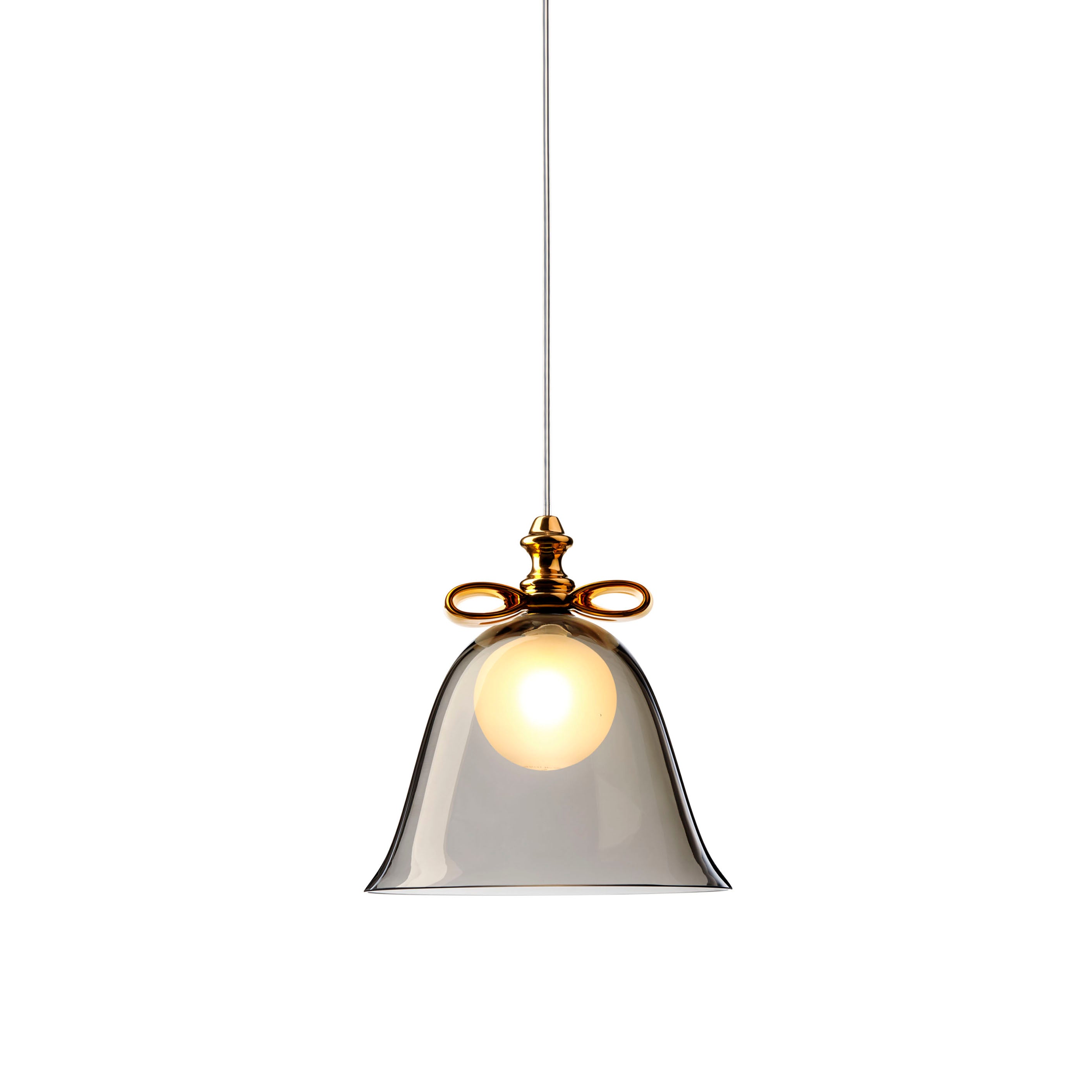 Bell Lamp: Small + Gold + Smoke