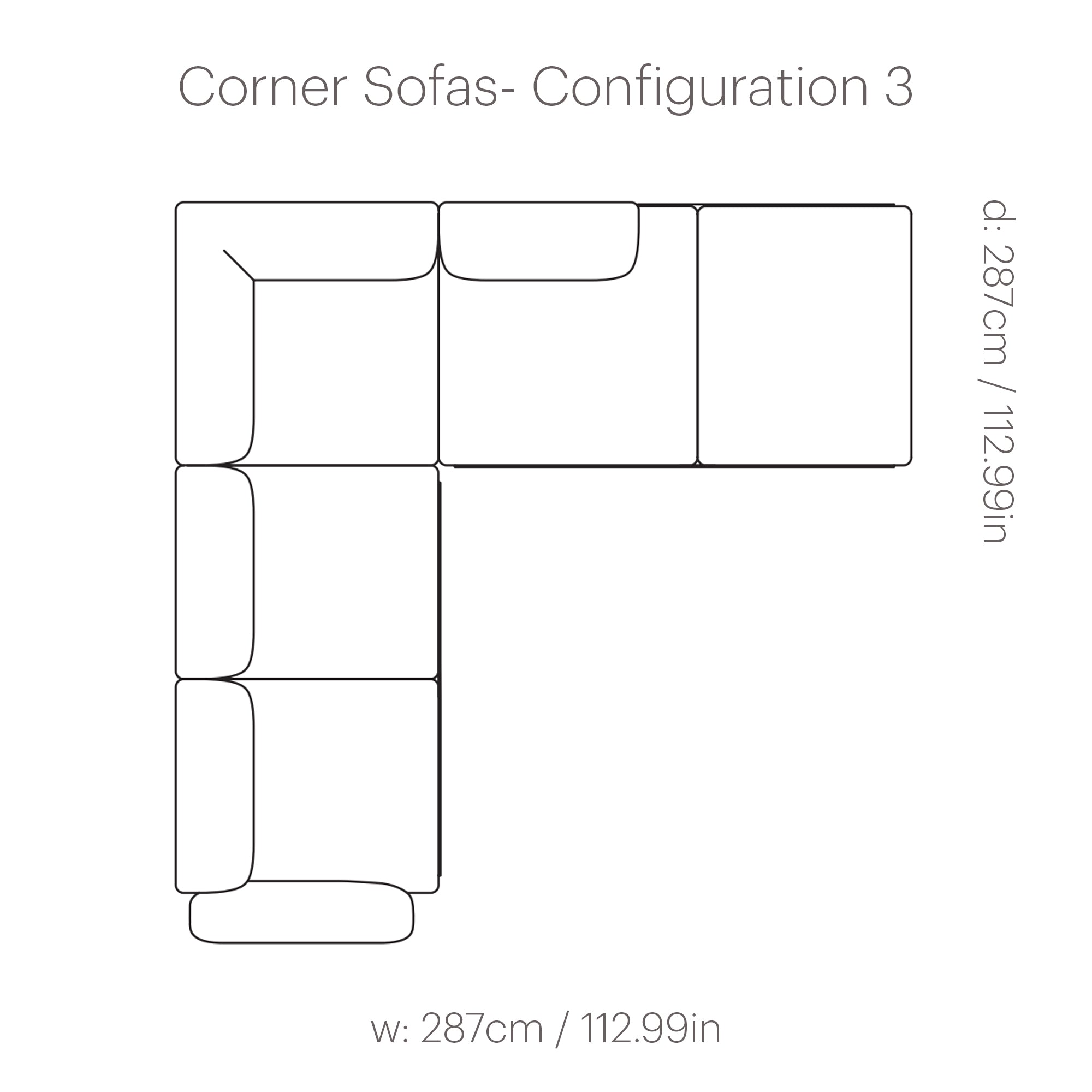 In Situ Modular Sofa: Corner + Configuration 3