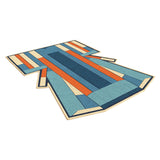 Ines Rug: Blue + Terracotta