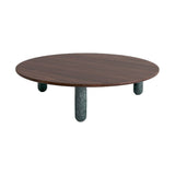 Sunday Coffee Table: Round + Indian Green Marble + Walnut