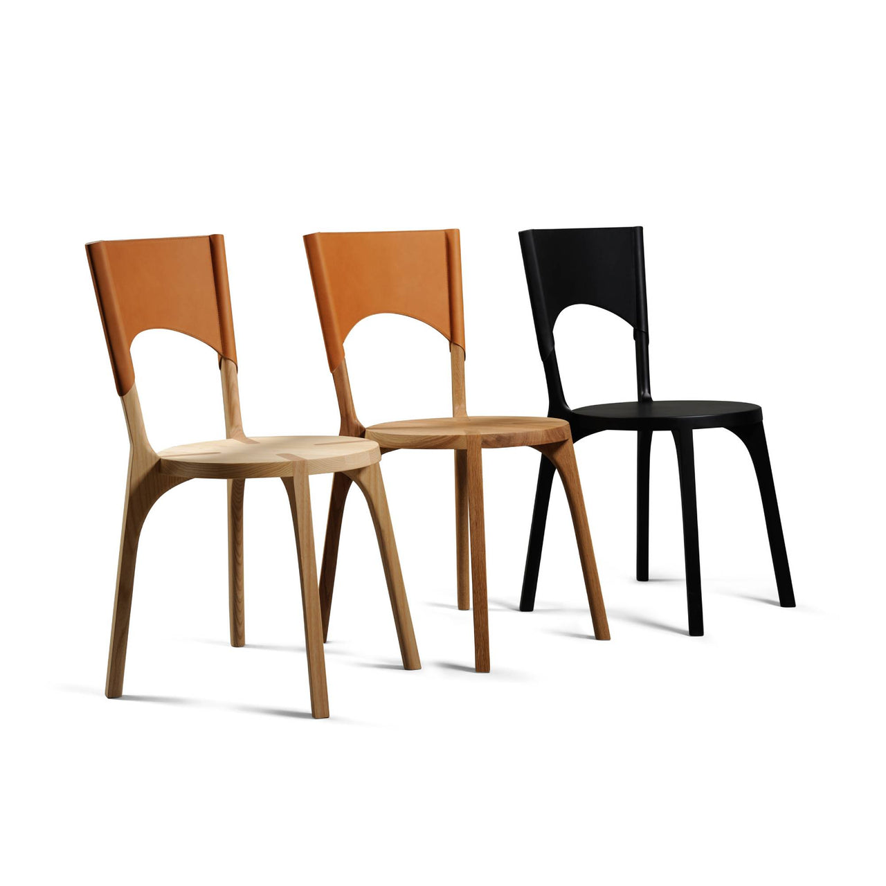 Café Tattoo Chair: Plain - Backrest Upholstered