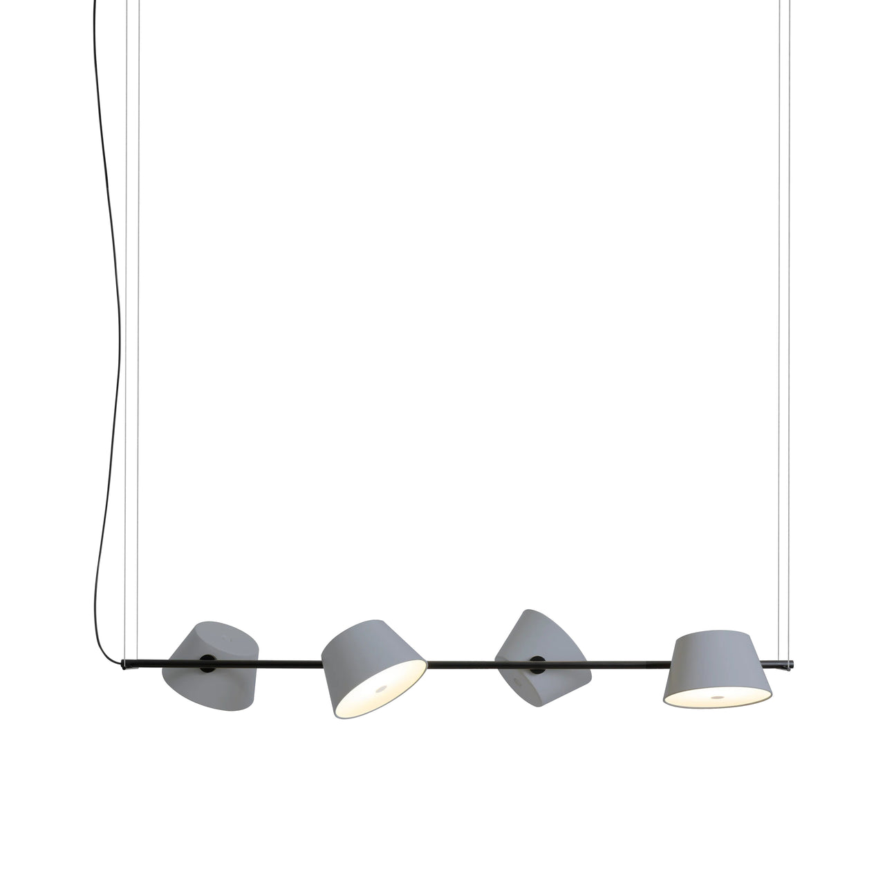 Tam Tam 4 Linear Pendant Light: Silver Grey