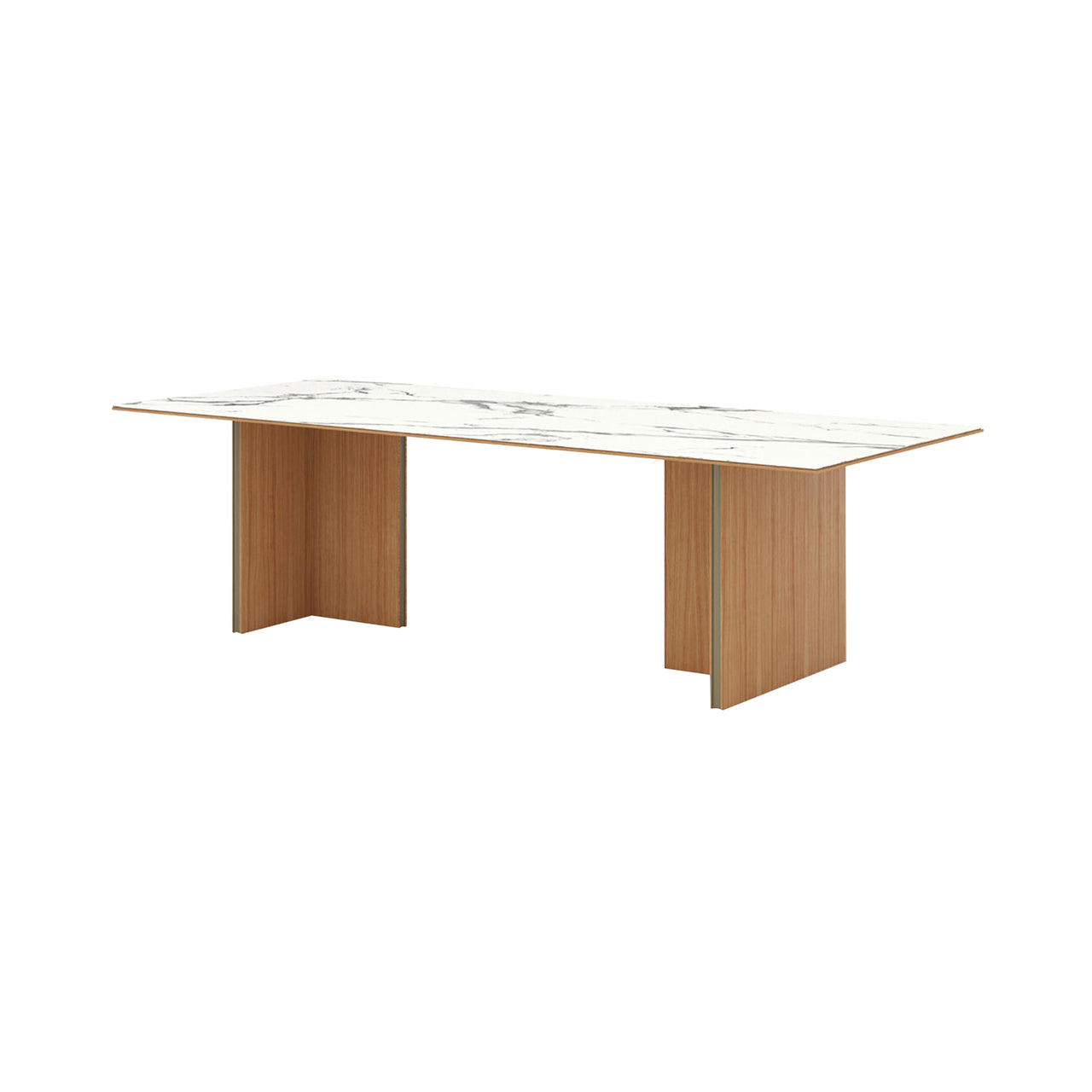 Stockholm Ceramic Table: Medium + Dekton Keyla + Super-Matt Oak + Anodised Aluminum Black