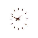 Sunset Wall Clock: Walnut + Chromed Brass