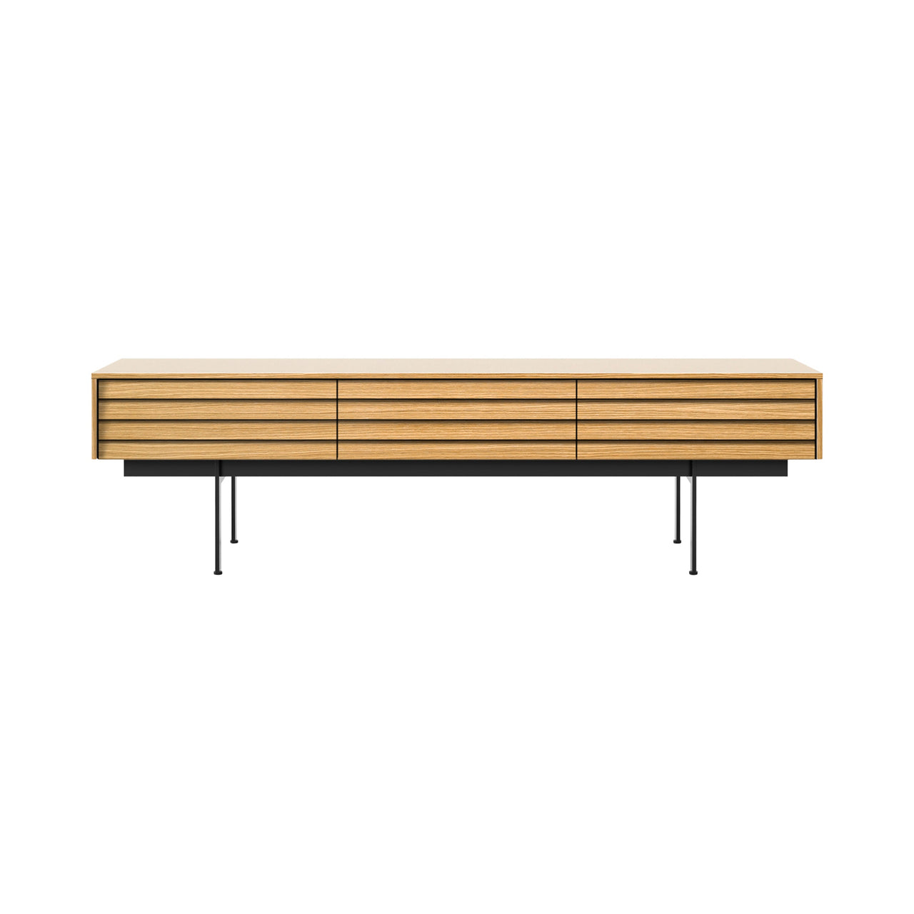 Sussex Slim Sideboard: SSX341 + Super-Matt Oak + Black + Composition 3