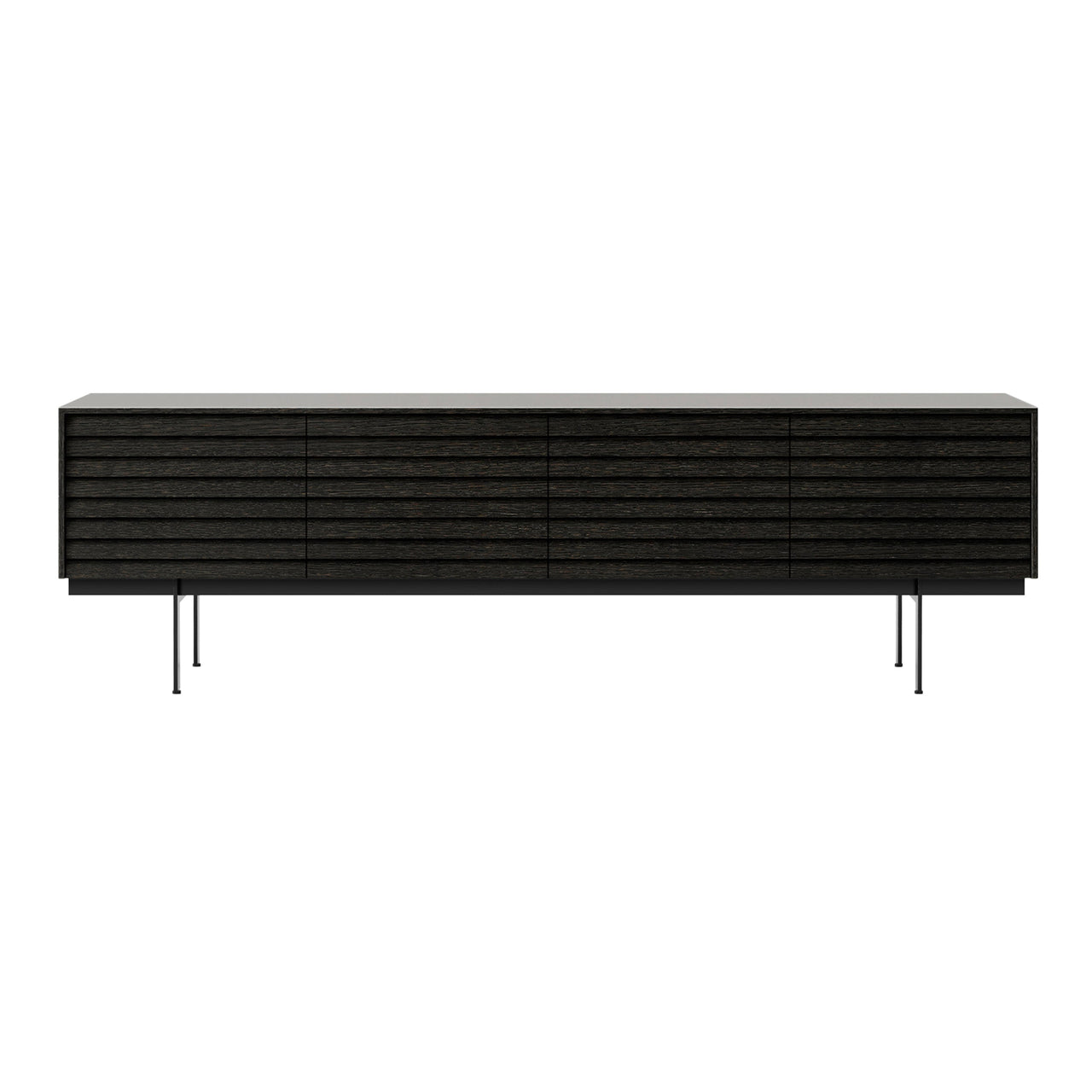 Sussex 8 Sideboard with Drawers: SSX402 + Dark Grey Stained Oak + Black + Composition 3