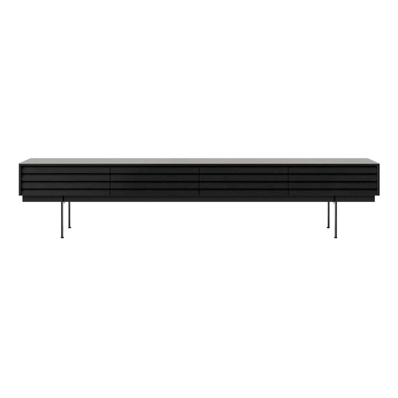 Sussex Slim Sideboard: SSX441 + Ebony Stained Oak + Black + Composition 3