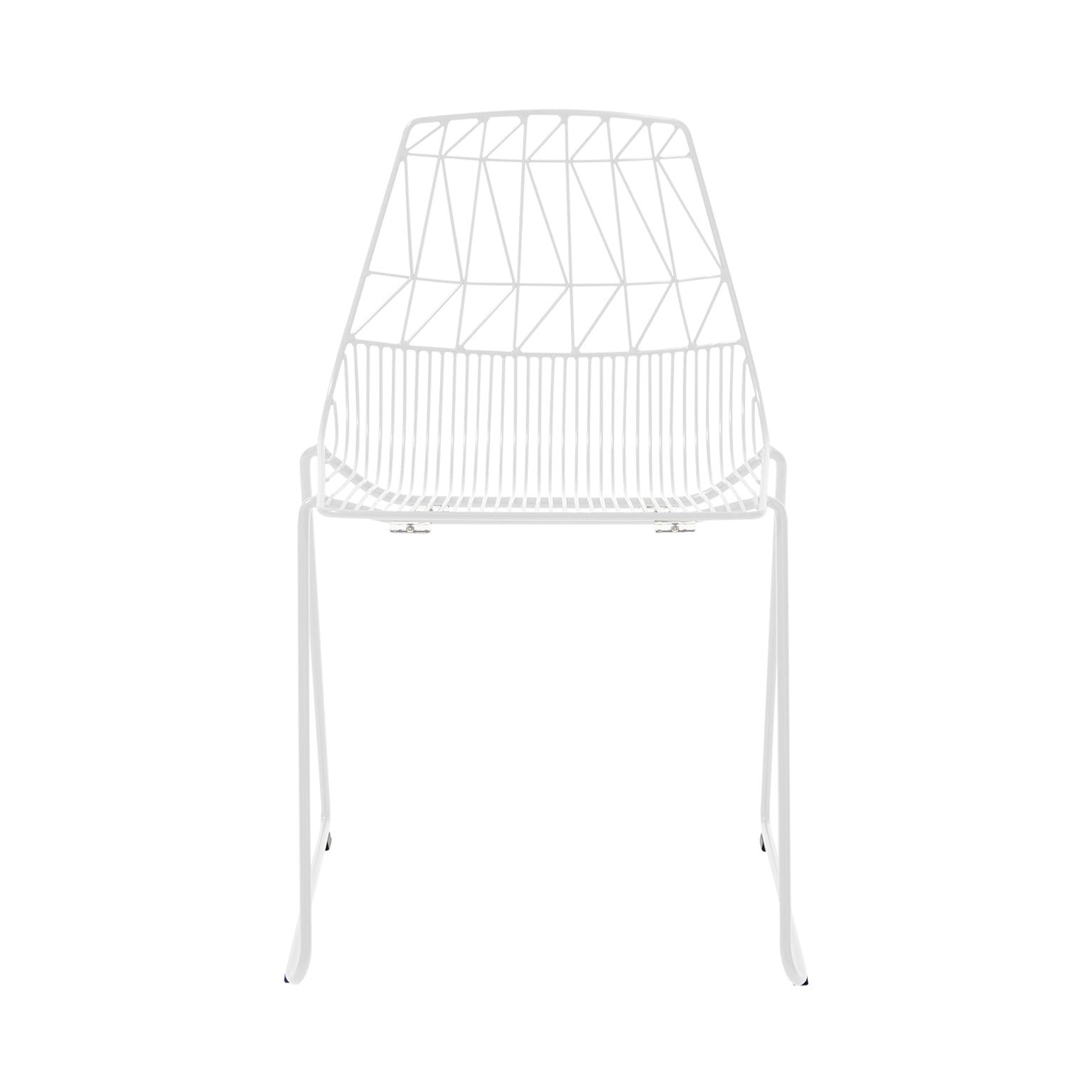 Lucy Stacking Chair: Color + White + Without Seat Pad