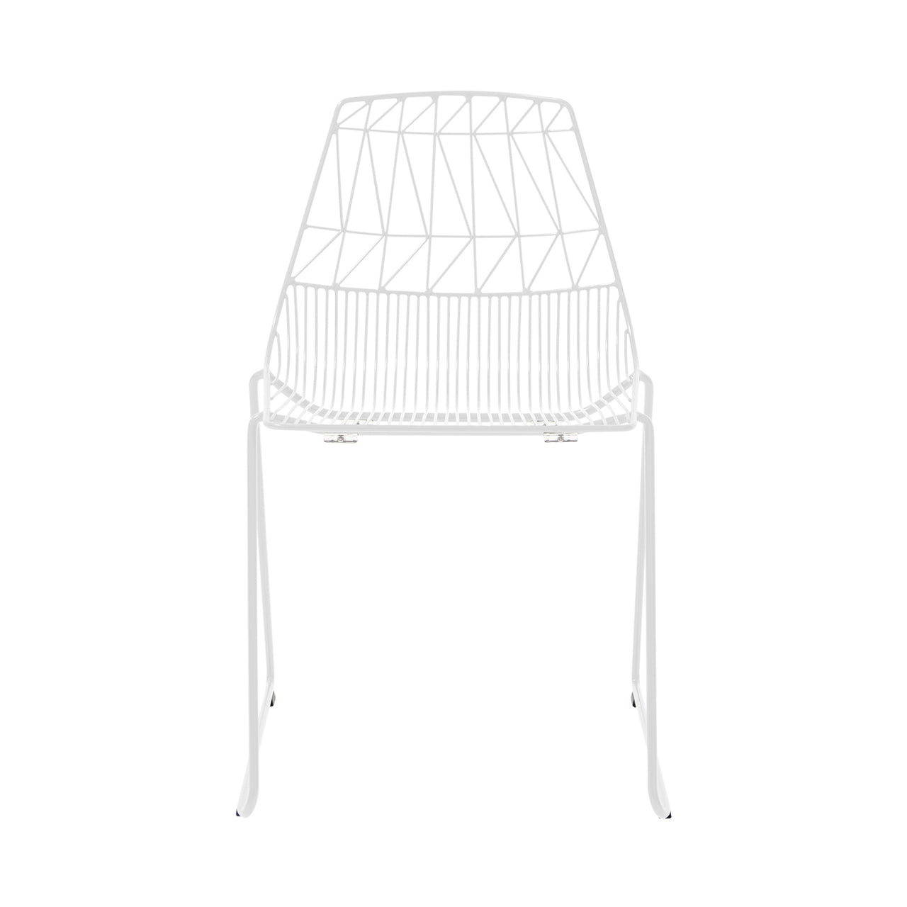 Lucy Stacking Chair: Color + White + Without Seat Pad