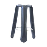 Plopp Bar Stool: Carbon Steel + Graphite Grey