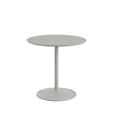 Soft Cafe Table: Round + Low +  Grey Linoleum + Grey
