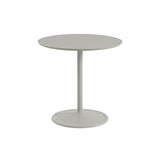Soft Cafe Table: Round + Low + Grey Linoleum + Grey