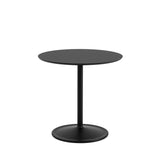 Soft Cafe Table: Round + Low + Black Nanolaminate + Black