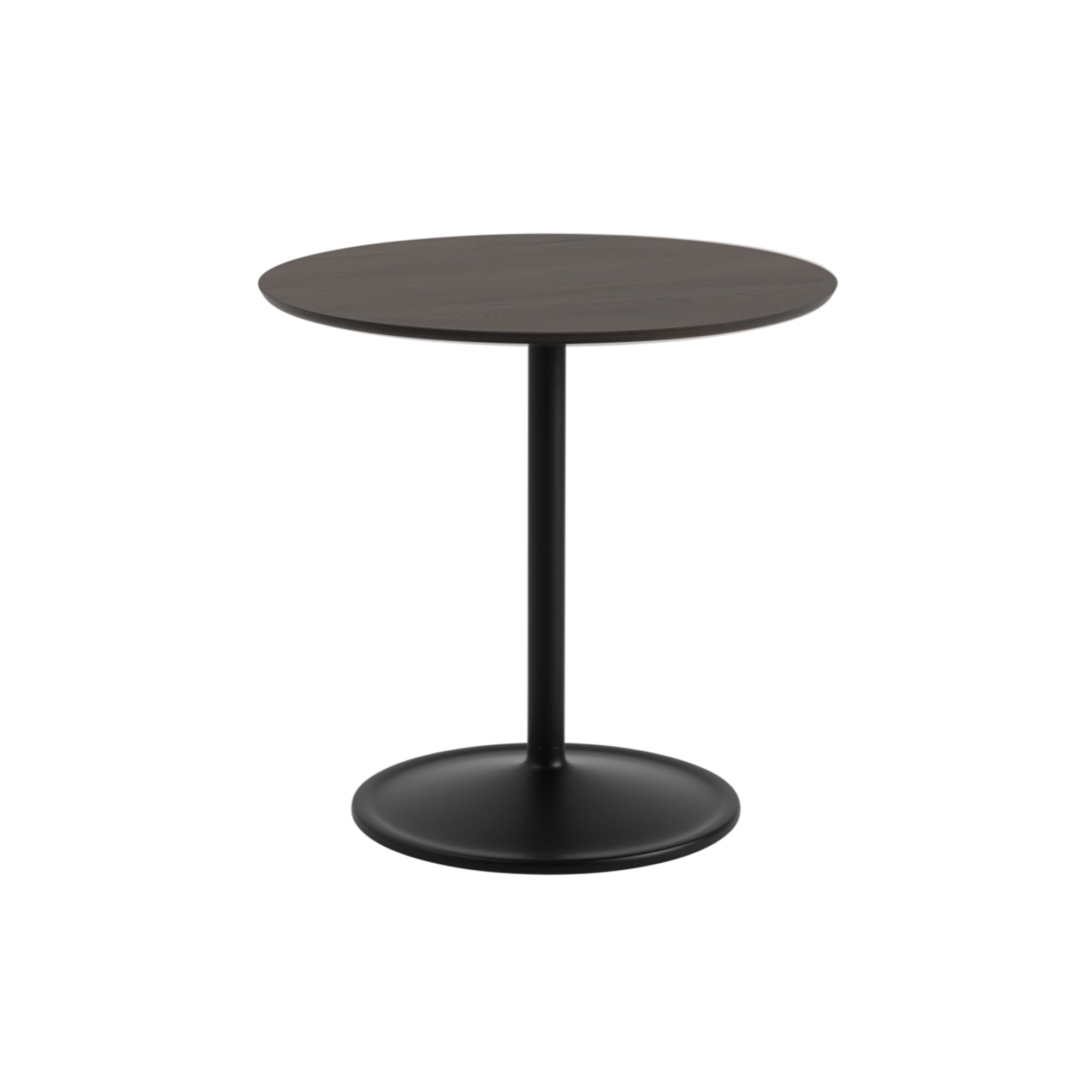 Soft Cafe Table: Round + Low + Black Nanolaminate + Black