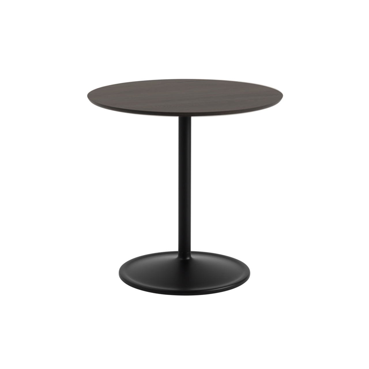 Soft Cafe Table: Round + Low + Black Nanolaminate + Black
