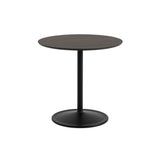 Soft Cafe Table: Round + Low + Black Nanolaminate + Black