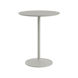 Soft Cafe Table: Round + Medium + Grey Linoleum + Grey