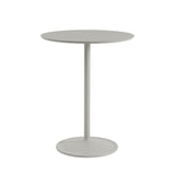 Soft Cafe Table: Round + Medium + Grey Linoleum + Grey
