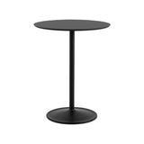 Soft Cafe Table: Round + Medium + Black Nanolaminate + Black