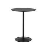 Soft Cafe Table: Round + Medium +  Black Nanolaminate + Black