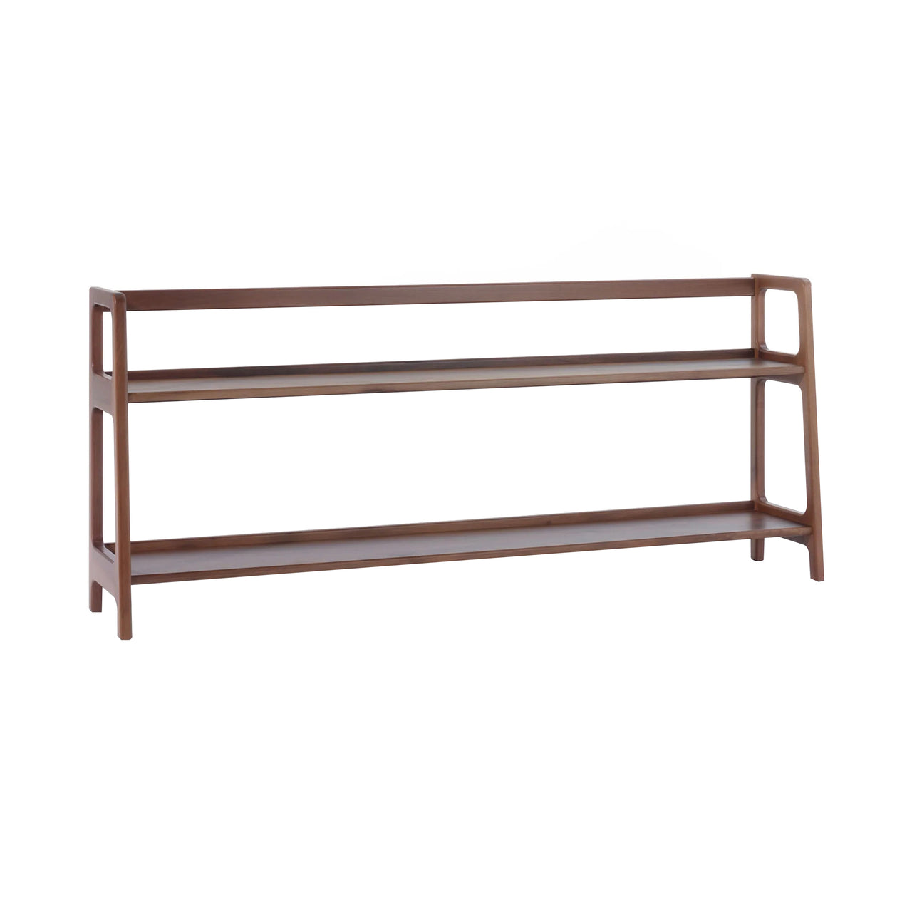 Agnes Long Shelving Unit: European Walnut