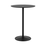 Soft Cafe Table: Round + High +  Black Nanolaminate + Black