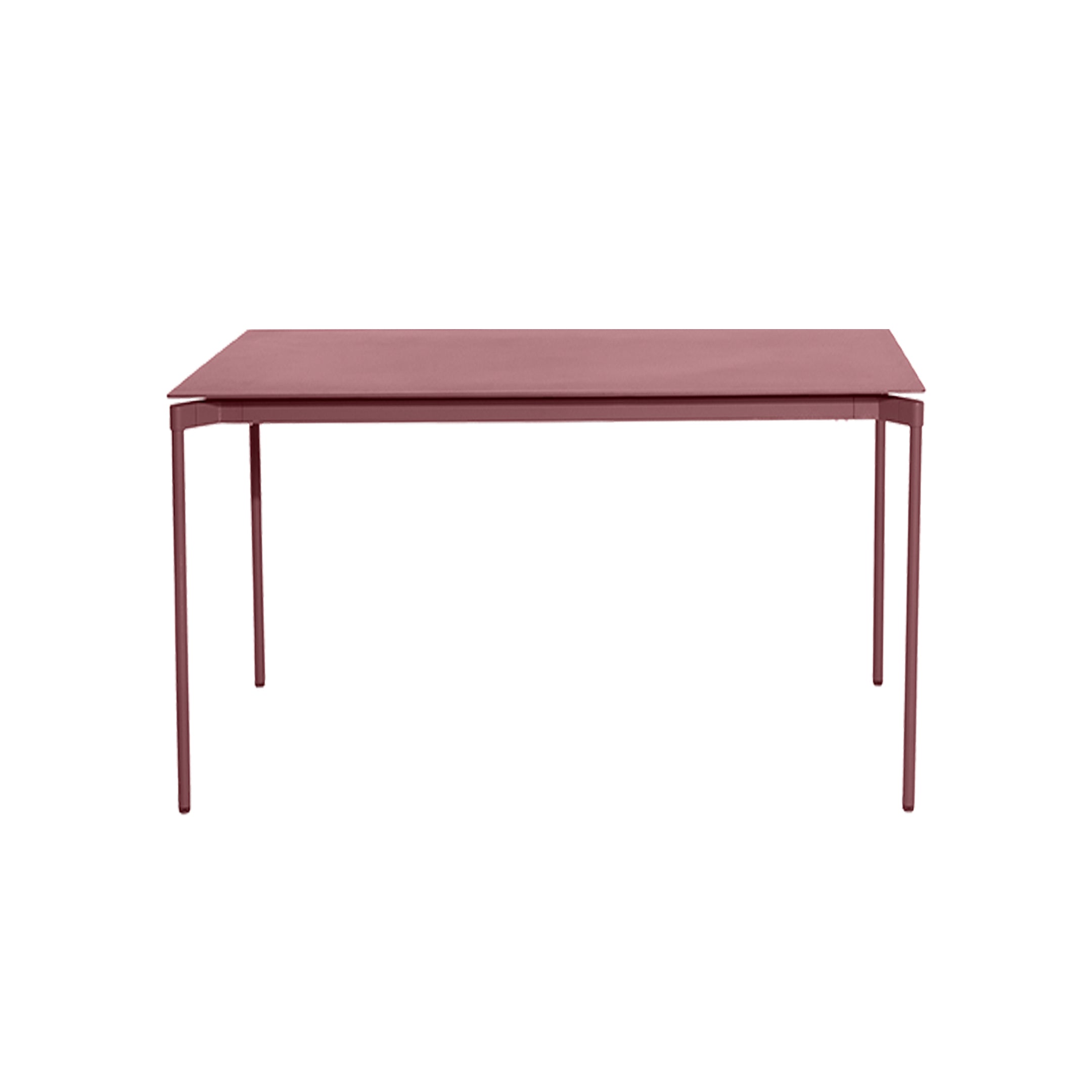 Fromme Dining Table: Square + Brown Red