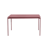Fromme Dining Table: Square + Brown Red