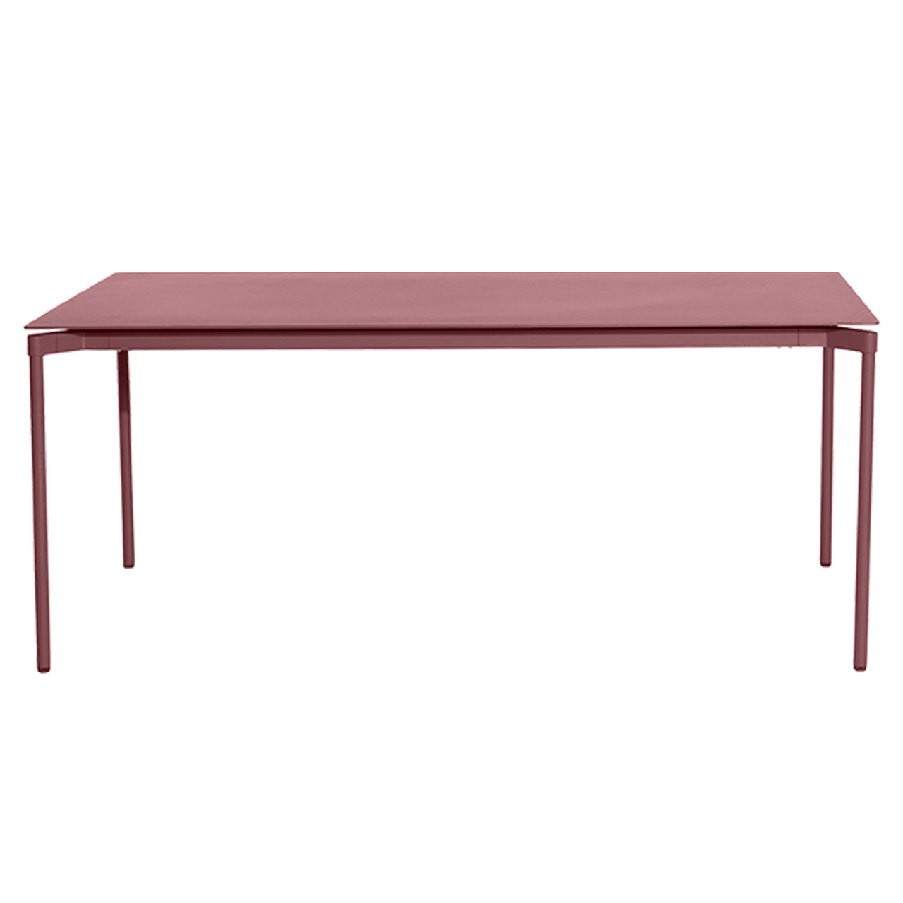 Fromme Dining Table: Rectangle + Brown Red