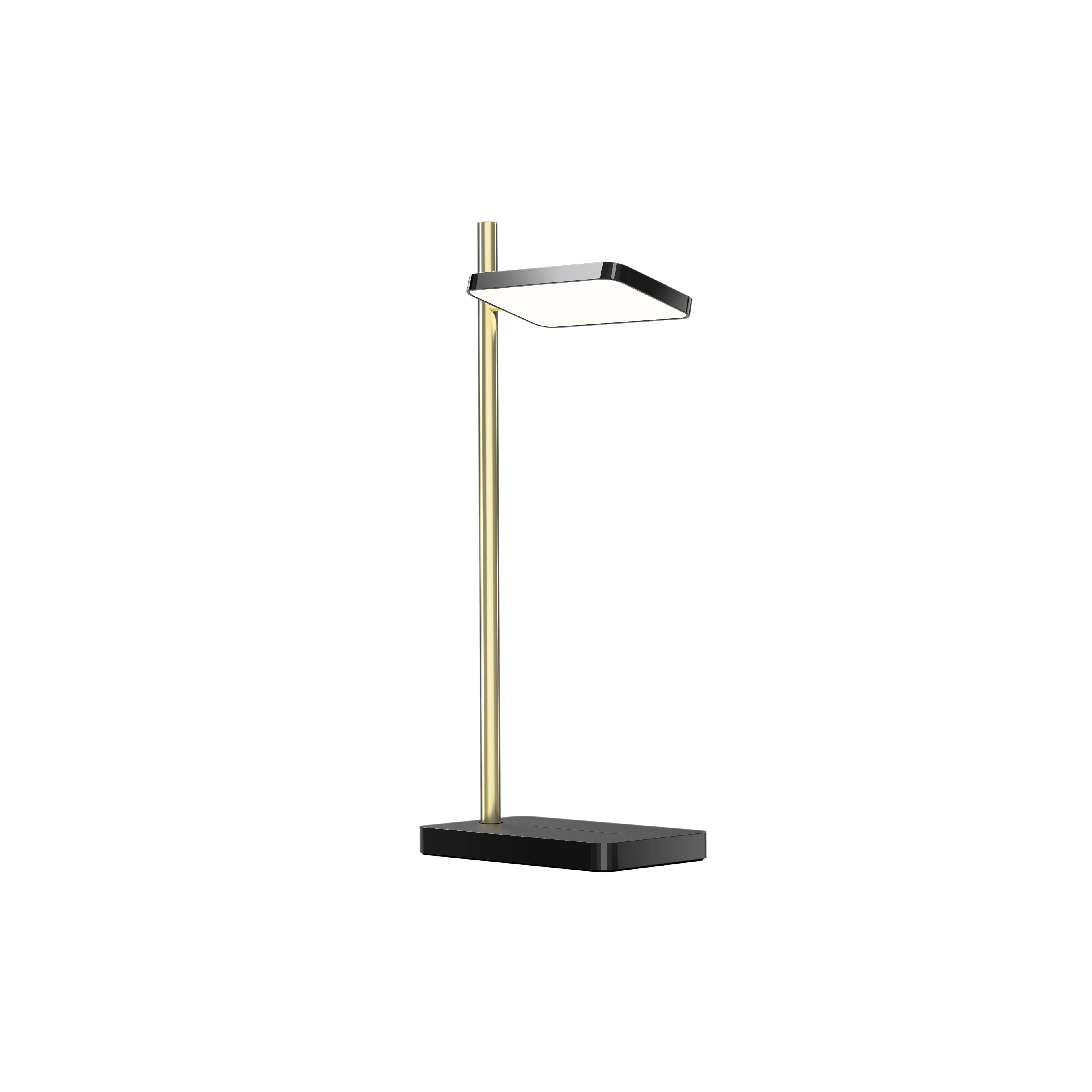 Talia Table Lamp + Wireless Device Charger: Black + Brass