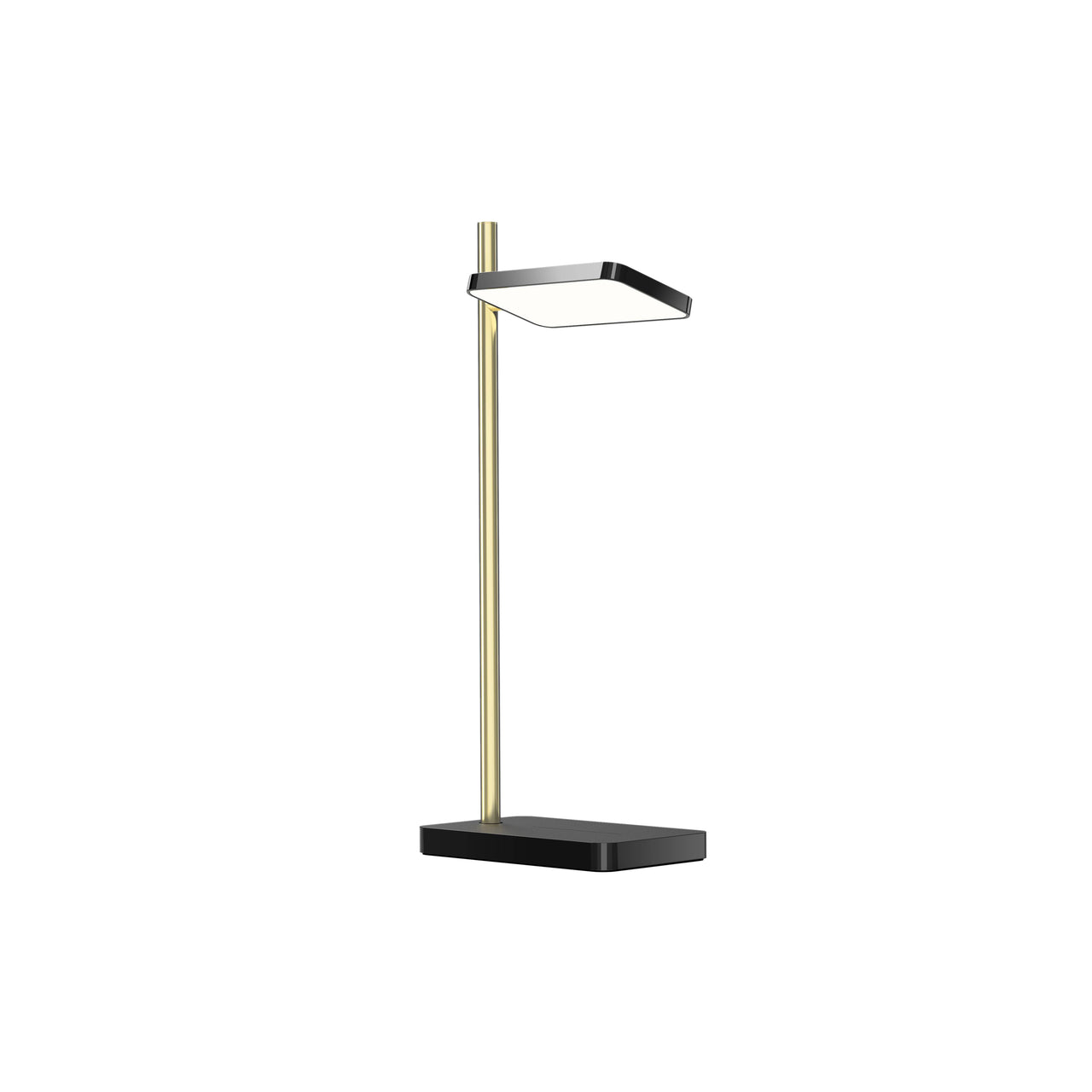 Talia Table Lamp + Wireless Device Charger: Black + Brass