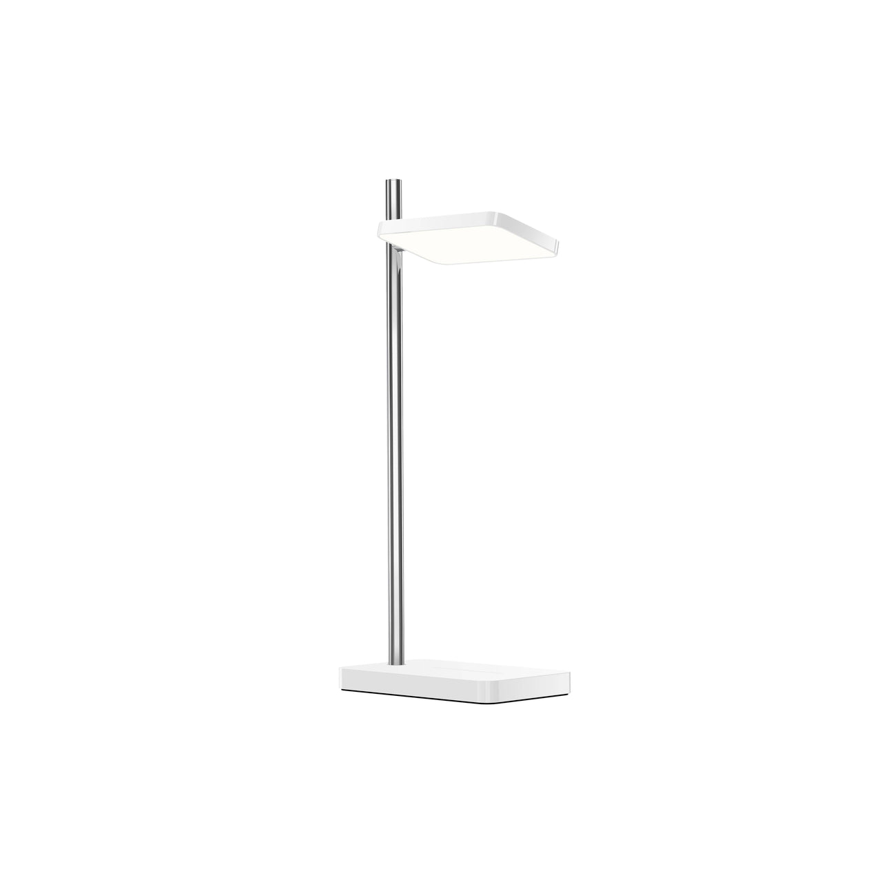 Talia Table Lamp + Wireless Device Charger: White + Silver
