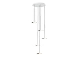 Sky Solo Chandelier: 5 + Polished Aluminum