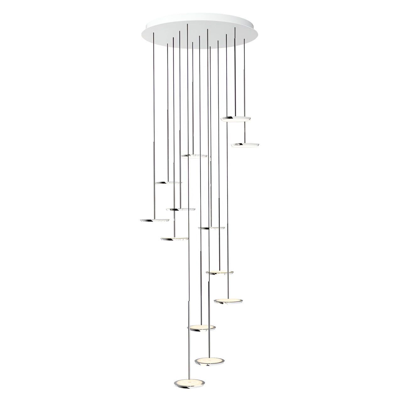 Sky Solo Chandelier: 13 + Polished Aluminum