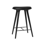 High Stool: Counter + Black Stained Beech + Black Leather