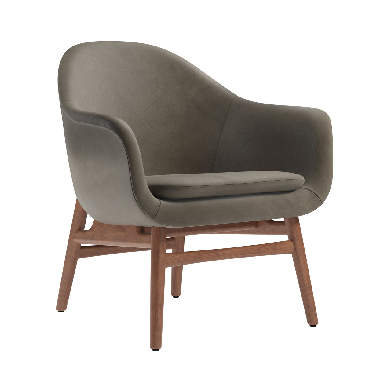 Harbour Lounge Chair: Walnut + Dakar 0311