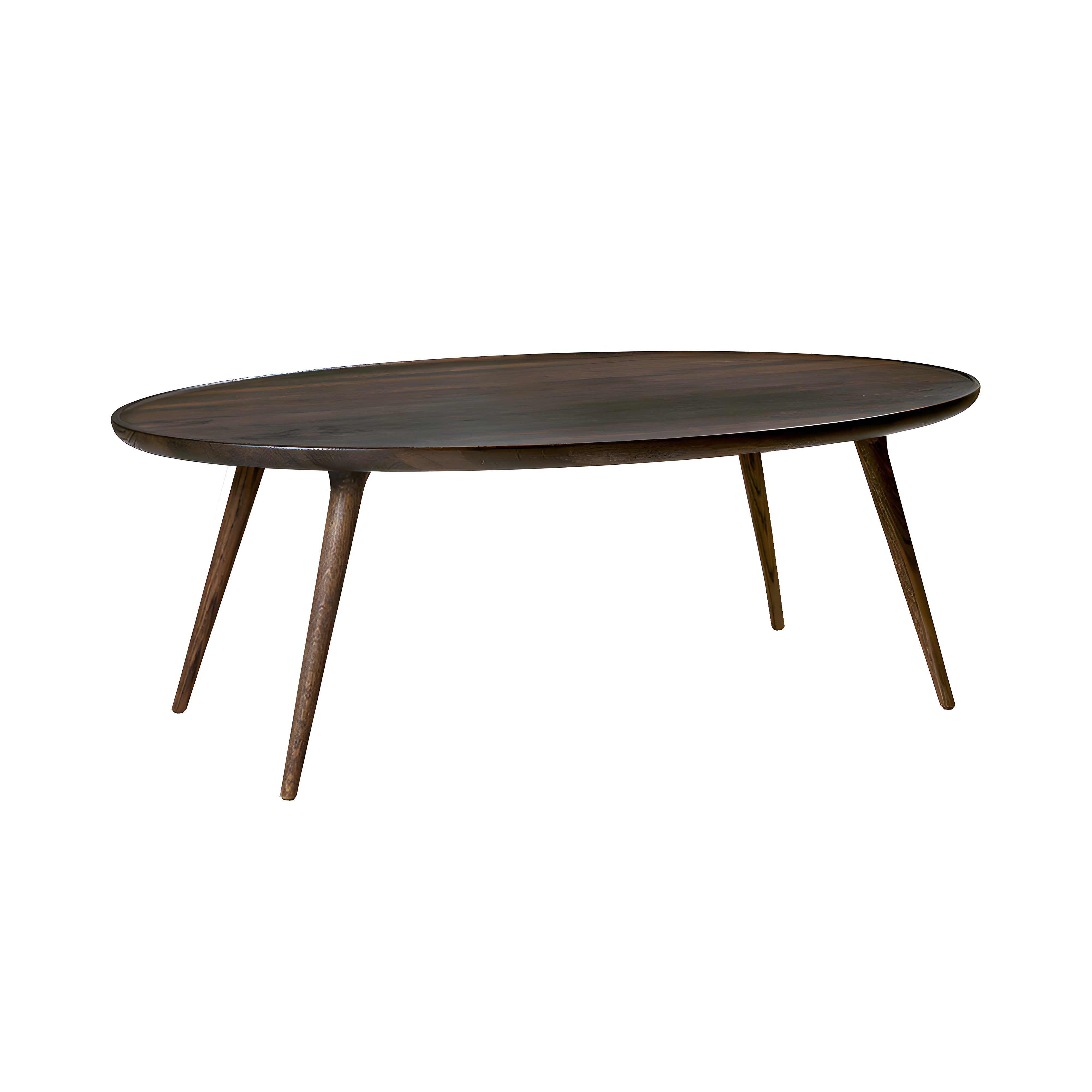 Accent Oval Lounge Table: Sirka Grey Stained Lacquered Oak