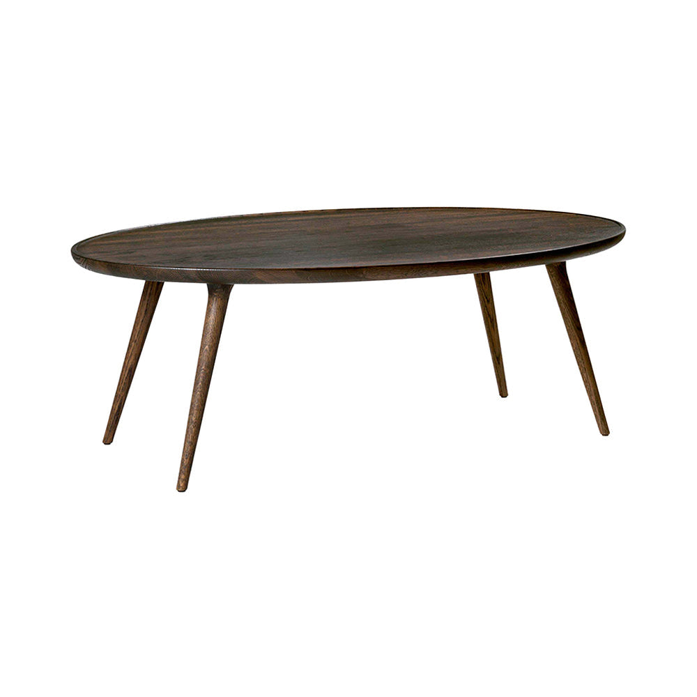 Accent Oval Lounge Table: Sirka Grey Stained Lacquered Oak