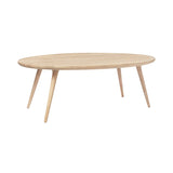 Accent Oval Lounge Table: Matt Lacquered Oak