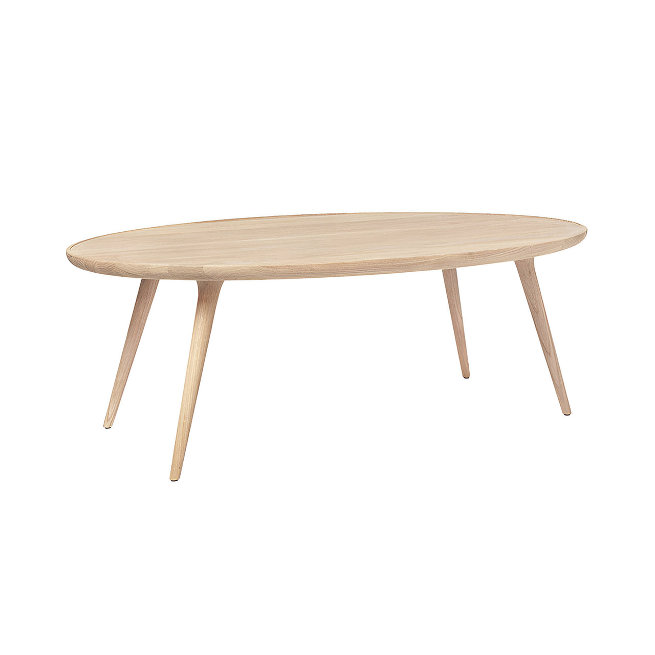 Accent Oval Lounge Table: Matt Lacquered Oak