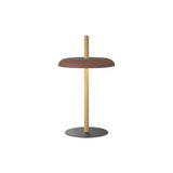Nivél Portable Table Lamp: White Oak + Espresso